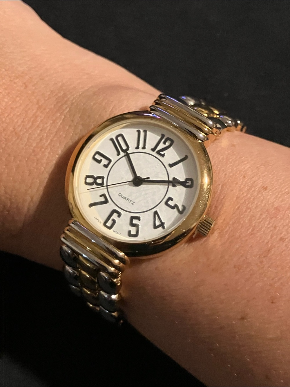 VTG Avon Two-Tone Reversible Band Dress Watch New Old Stock